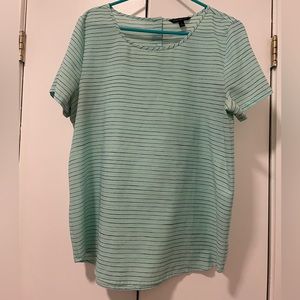 Mint green short sleeve blouse